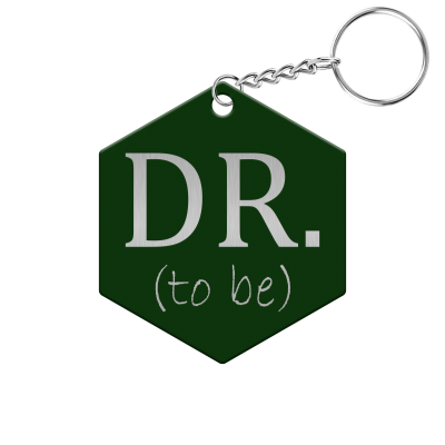 Dr. to be Hexagon Keychain